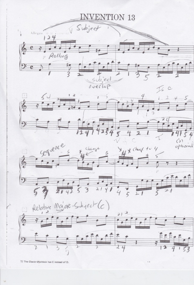 J.S. Bach Invention 13 in A minor