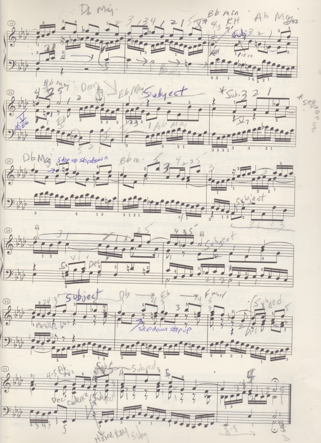 J.S. Bach Fugue in Ab analysis p. 2