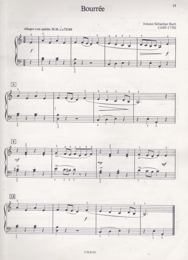 J.S. Bach Bouree in A minor